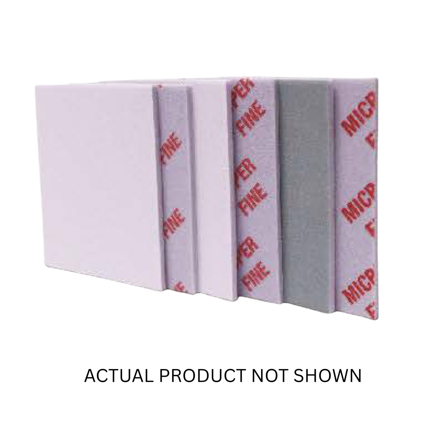 Bosna single-sided sanding pads, neatly stacked, with varying grit levels, designed for smoothing surfaces and fine finishing in woodworking, automotive, and home improvement projects.