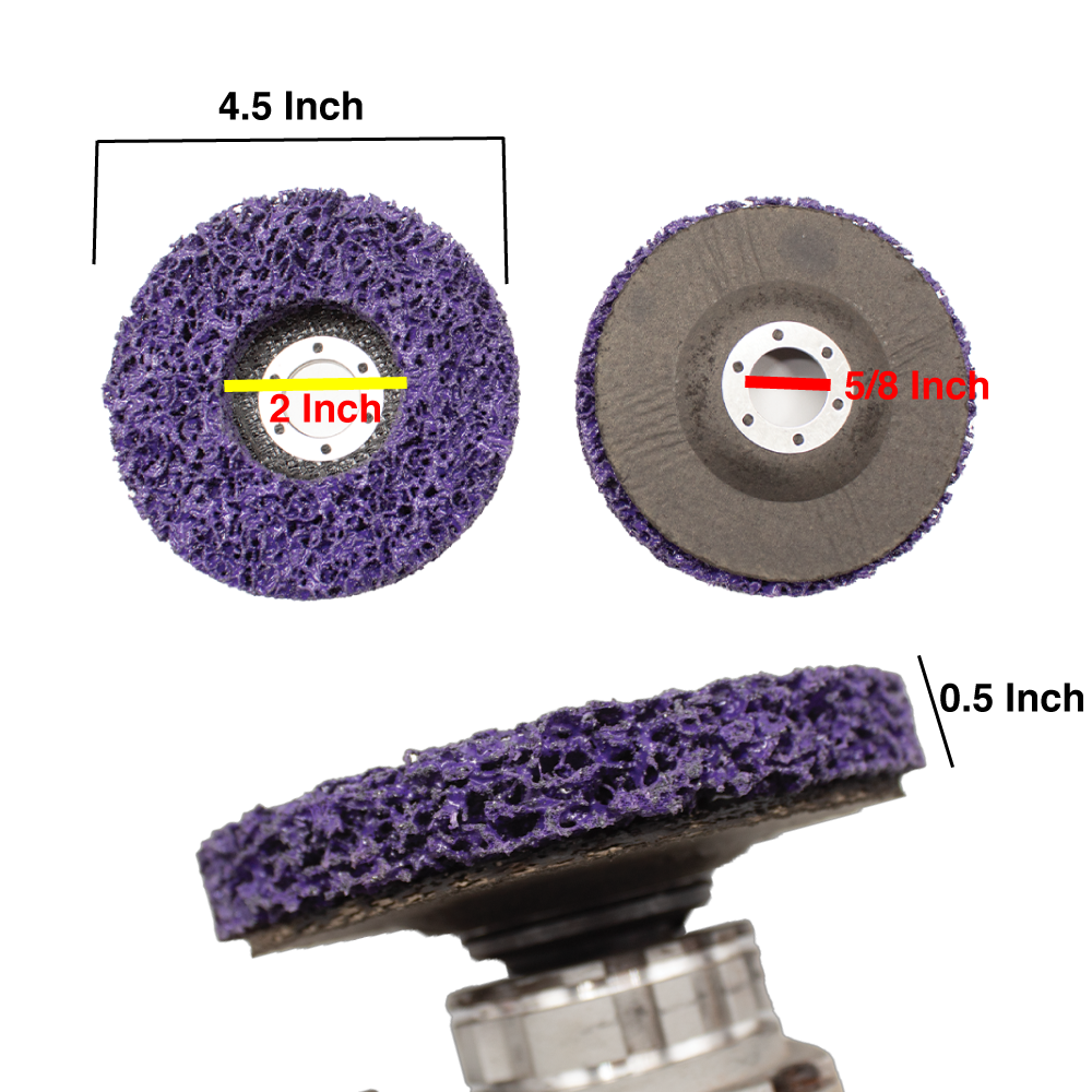CSD57098 clean and strip disc with fiber backing, 4.5-inch abrasive for rust and paint removal