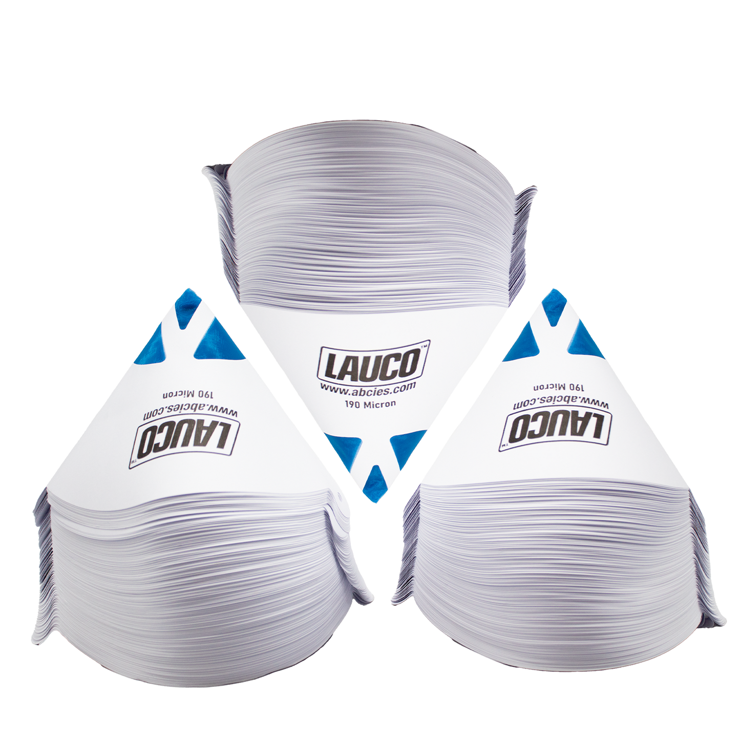 Lauco Strainer (Pack of 20), high-quality 190-micron cone strainers designed for efficient filtration of paints, coatings, and liquids, ensuring consistent flow and superior debris removal.