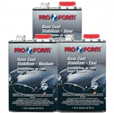PF-12042 Basecoat Stabilizer Fast (1-Gallon), designed for automotive refinishing applications, ensuring quick drying, superior adhesion, and enhanced durability when mixed with basecoats.