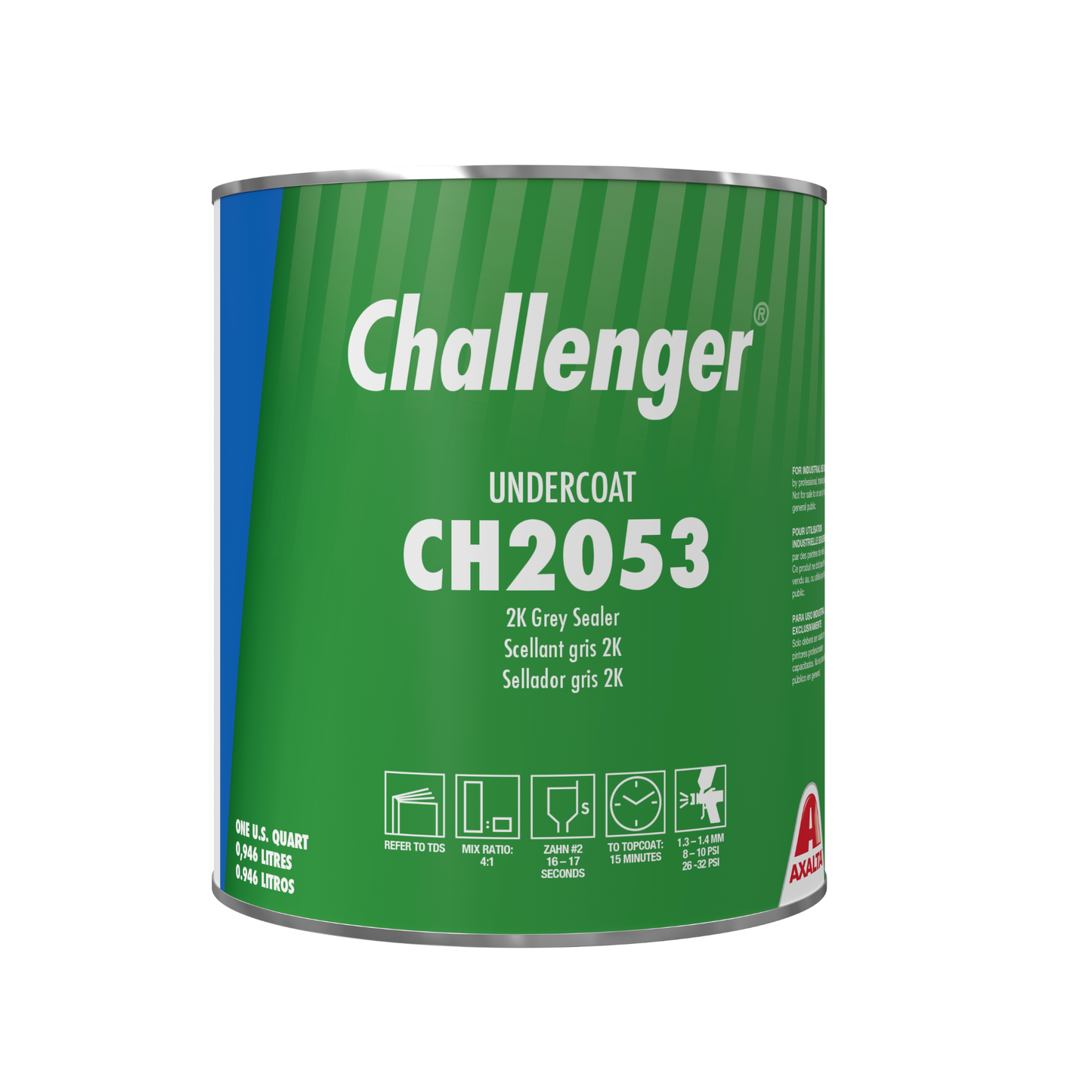 Challenger NR CH2053 National Rule 2K Grey Sealer – professional automotive primer-sealer in 1 quart container.