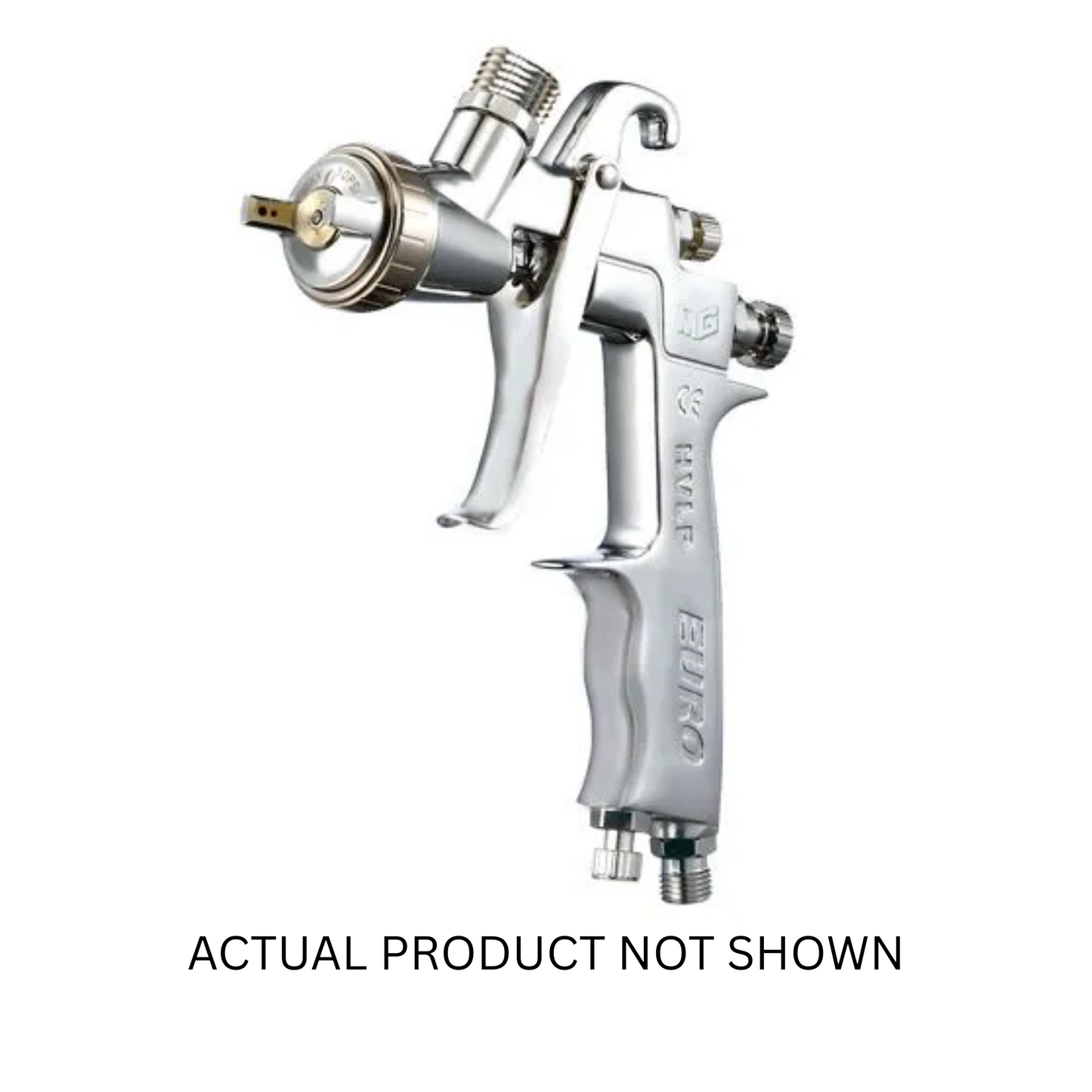 MGD.EUR-2218 Euro 2200 Series HVLP Spray Gun, a high-performance gravity-feed spray gun designed for precise application of automotive coatings, primers, and clear coats, featuring a 1.8mm fluid nozzle and ergonomic design.