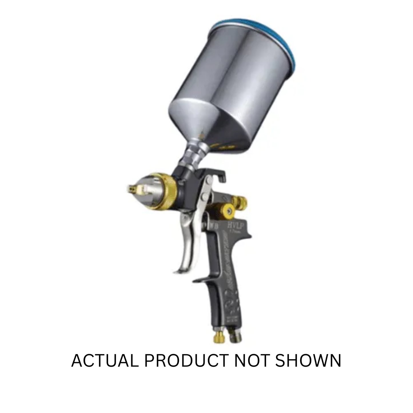 MGD.GOL-1013 HVLP Air Spray Gun, a high-performance gravity-feed spray gun designed for precise application of automotive coatings, clear coats, and primers, featuring a 1.3mm fluid nozzle and ergonomic design.