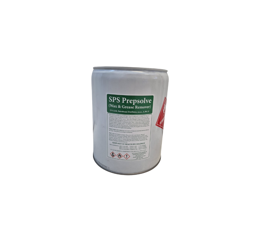 RR-PREPSOLVE 5-Gallon, designed for paint preparation, metal cleaning, and surface degreasing, ensuring efficient contaminant removal, fast evaporation, and residue-free cleaning for professional-grade results.