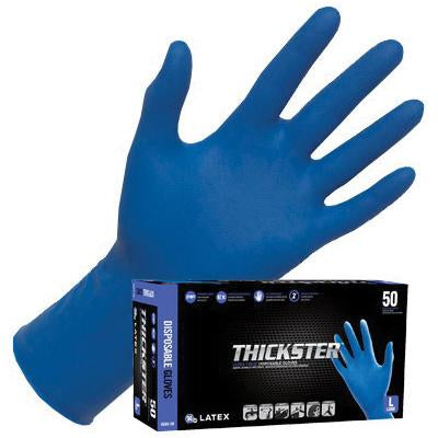 SAS-6604 Thickster Gloves (14-Mil, X-Large, Box of 50), designed for industrial, automotive, and general-purpose applications, ensuring maximum durability, superior grip, and extended protection for professional-grade safety.