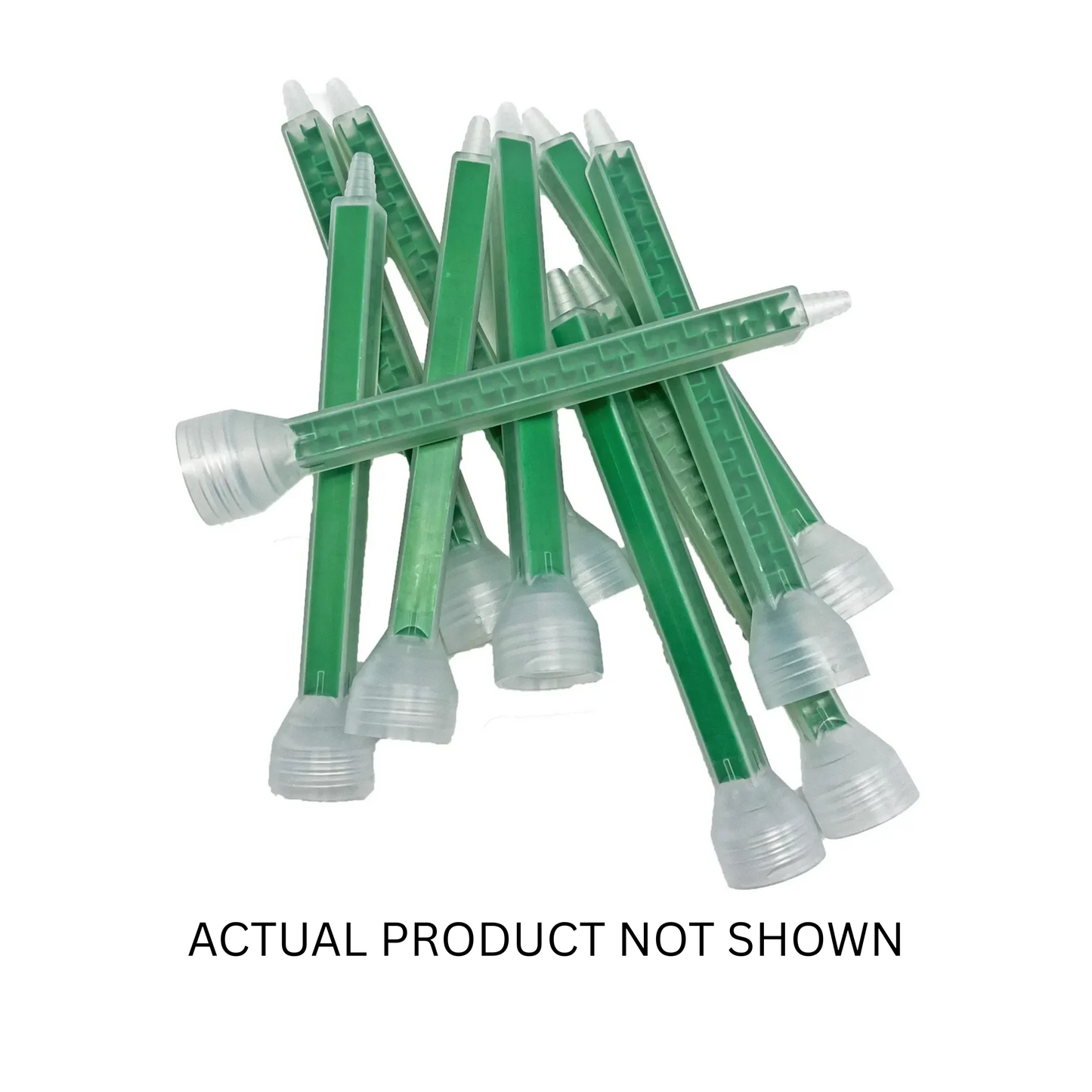 SMG-0050-ABC Static Mixing Nozzles (Box-50), a high-performance adhesive mixer designed for precise blending of two-component adhesives and sealants with 16 internal mixing elements.