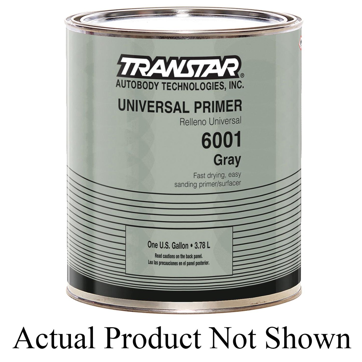 Transtar 6021 Universal Primer (Black, 1 Gallon), a fast-drying, easy-sanding primer surfacer designed for superior adhesion and filling properties, ensuring smooth application and strong color holdout.