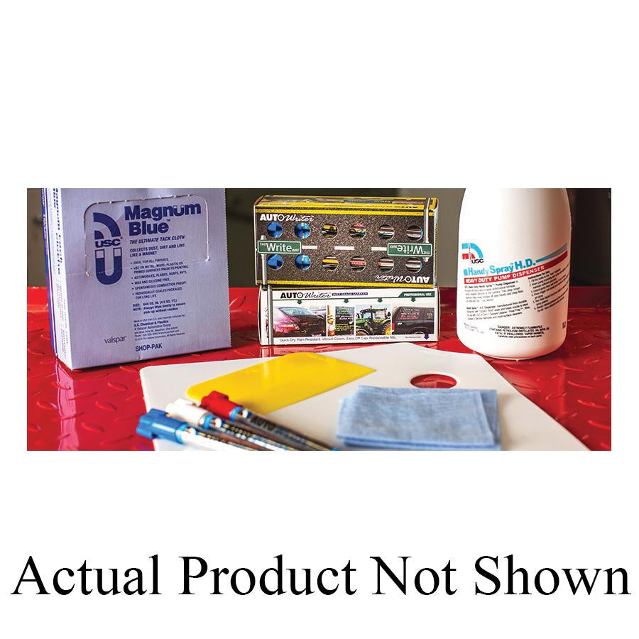 USC 37005 Plastic Mixing Board (12" x 12"), a durable, non-stick, and non-absorbent surface designed for efficient mixing of body fillers, putties, and fiberglass repair compounds, ensuring easy cleanup and precise mixing.