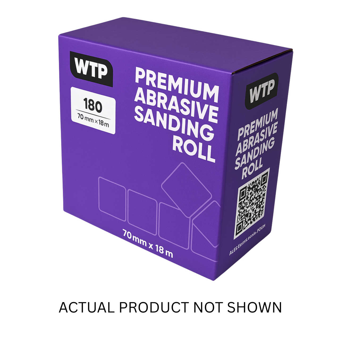 WTP Ceramic Film Sandpaper Roll (70mm x 18m), a high-performance abrasive solution designed for efficient sanding and surface preparation, ensuring secure adhesion and long-lasting durability.