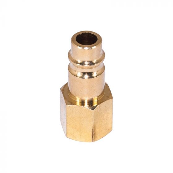 AES 846 Female Brass High Flow Air Fitting – M-Style 1/4" Plug with 3/8" ID
