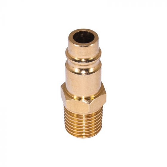 AES 847 Male Brass High Flow Air Fitting – M-Style 1/4" Plug with 3/8" ID Threaded