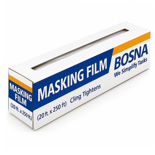 Bosna Automotive 12ft x 400ft overspray plastic sheeting roll for car and marine paint masking applications