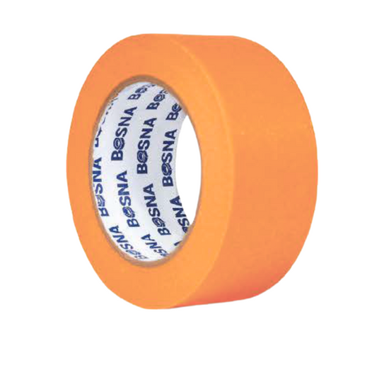 Bosna B270 1 1ll2-inch orange masking tape sleeve with 6 UV- and heat-resistant rolls for automotive and marine paint masking applications.