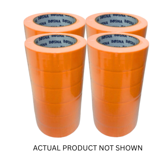 Bosna B270 2-inch orange masking tape sleeve with 6 UV- and heat-resistant rolls for automotive and marine paint masking applications.