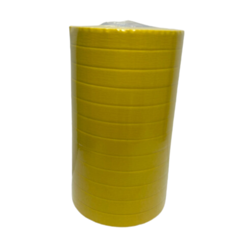 Bosna B285 3ll4-inch yellow premium masking tape sleeve with 12 UV- and heat-resistant rolls for automotive and marine paint masking applications.