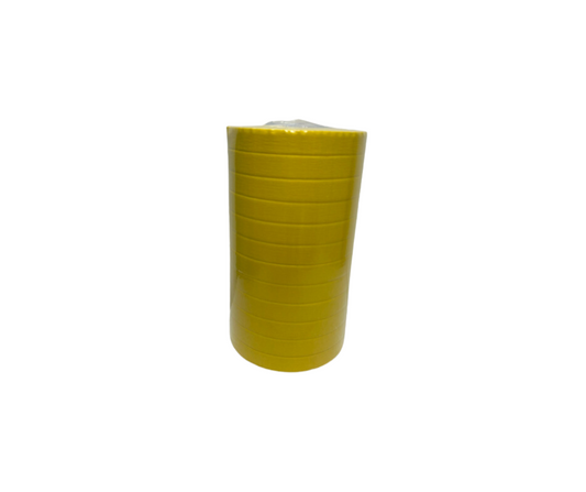 Bosna B285 3ll4-inch yellow premium masking tape sleeve with 12 UV- and heat-resistant rolls for automotive and marine paint masking applications.