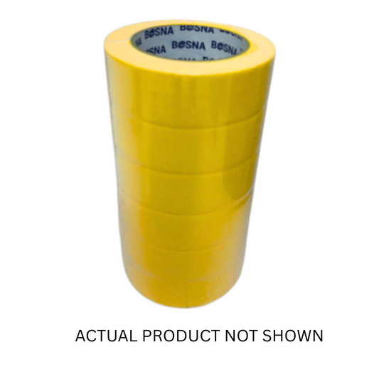 02-B285-05 BOSNA YELLOW PREMIUM MASKING TAPE 1 INCH SLEEVE 6