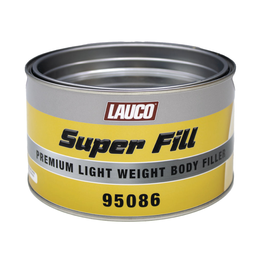LAUCO Super Fill Premium Lightweight Body Filler, a high-performance auto body repair compound designed for seamless dent and scratch correction, ensuring minimal shrinkage and excellent adhesion.