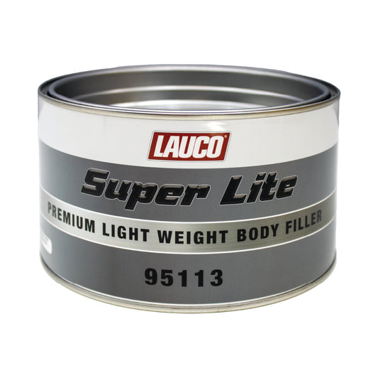 Lauco Super Lite Premium Lightweight Body Filler (Quart Size), a high-performance, ultra-smooth formula designed for fast and easy automotive repairs, ensuring exceptional adhesion and minimal shrinkage.