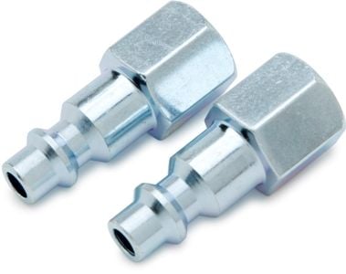 Titan 19325 Female Plug – Short M-Style (Box of 2), a high-quality quick-connect fitting designed for efficient air tool connections, ensuring secure attachment and reliable airflow.