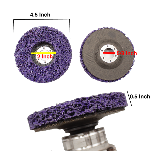 CSD57098 clean and strip disc with fiber backing, 4.5-inch abrasive for rust and paint removal