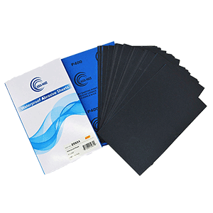 AGUA MAXX 9 Inch x 5.5 Inch Wet Dry 400 Grit Sandpaper, each sheets, designed for automotive, woodworking, and industrial surface finishing.