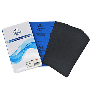 AGUA MAXX 9 Inch x 5.5 Inch Wet Dry 800 Grit Sandpaper, each sheets, designed for automotive, woodworking, and industrial surface finishing.