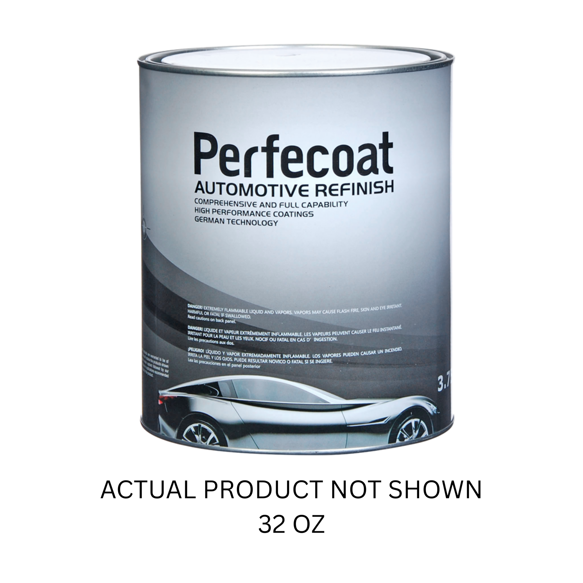 32-ounce PC mixed paint can labeled "Perfect Coat," designed for automotive refinishing and professional-grade applications in auto body shops and industrial settings.