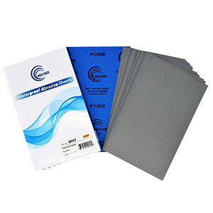 AGUA MAXX 9 Inch x 5.5 Inch Wet Dry 1200 Grit Sandpaper, single sheet, designed for automotive, woodworking, and industrial ultra-fine surface finishing.