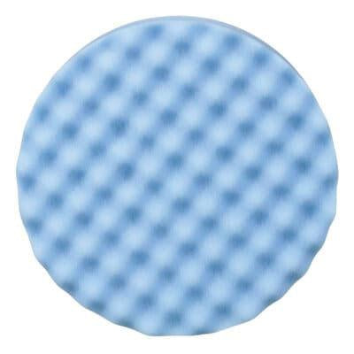 Single 3M 5733 8-inch blue compounding pad, optimized for precise polishing and finishing in car detailing.
