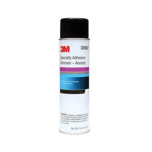 3M 38987 Specialty Adhesive Remover aerosol can – 15 oz transparent liquid for removing adhesives and residues