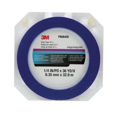 3M 6405 Fine Line Plastic Tape Roll, 1ll4 inch wide, designed for sharp paint lines in auto body and refinishing projects