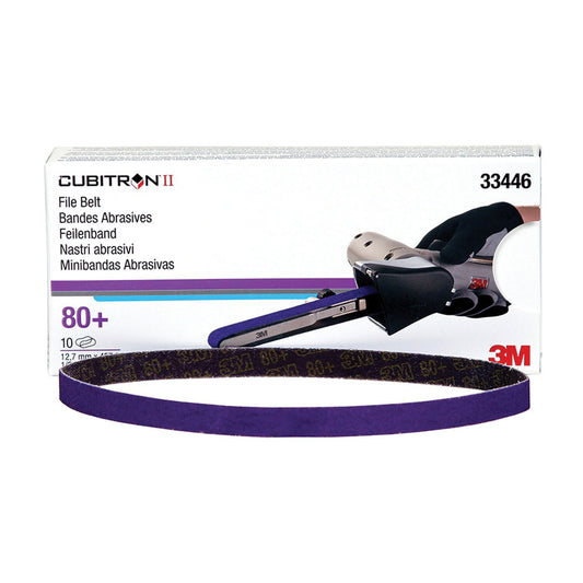 3M 33446 1/2 INCHES W X 18 INCHES L CUBITRON FILE BELT P80 GRIT EACH 1