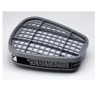 3M 7046 Organic Vapor Cartridge (6003 Equivalent), featuring a yellow-labeled, low-profile design compatible with 3M 6000, 7000, and FF-400 Series respirators, providing protection against organic vapors and acid gases.