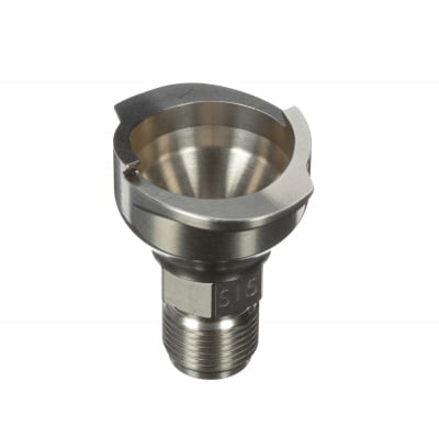 3M 26046 PPS Series 2.0 Adapter #S15 – stainless steel spray gun adapter with 3/8" male BSP thread, designed for use with PPS disposable cup system.