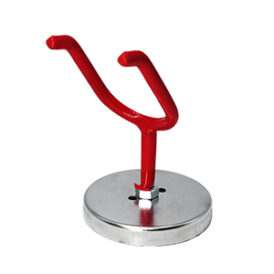 MGH7778 Single Magnetic Spray Gun Holder, durable metal holder with strong magnets, designed for secure spray gun storage in automotive, industrial, and painting environments.