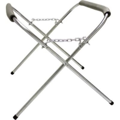ADV 500-FS folding work stand with steel frame, foam padding, and chain support – portable workbench