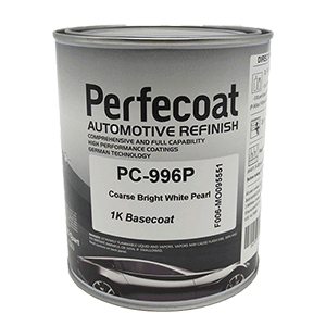 Perfecoat PC-996P Coarse Bright White Pearl 1K Toner – premium automotive refinishing paint in a 1 Quart container, designed for professional applications.