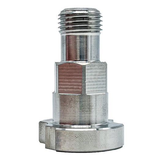 Stainless steel paint spray gun adapter with threaded connector – ADP27 for DeVilbiss