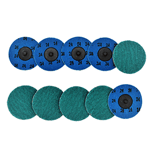 QCD4565 3-Inch Quick Change Disc 24 Grit (Box of 25), designed for heavy-duty sanding and grinding applications, ensuring fast material removal, superior durability, and reduced heat buildup for professional-grade results.