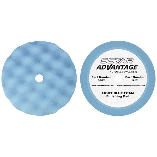 Single 5Star 5082 Light Blue Foam Waffle Finishing Pad for swirl-free polishing and paint-safe detailing