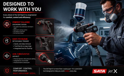 SATA JET X HVLP SPRAY GUN, 1.2O DIG PRO (SPEED)