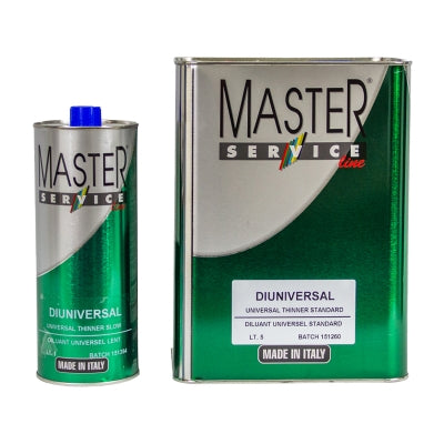 MST.62 800 MS Slow Universal Thinner, 1-liter high-quality solvent designed for automotive, industrial, and refinishing applications.