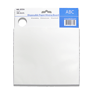 ABC Disposable Paper Mixing Board with 100 non-absorbing tear-off sheets for automotive paint mixing