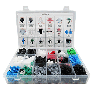 SMC-4531 Star Moulding Clips Set (Box of 415), a comprehensive fastener kit designed for secure and reliable moulding attachment with organized storage and durable construction.