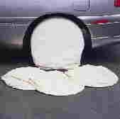 ADV 69004 Canvas Wheel Masker Set – 4 heavy-duty canvas tire covers designed for protecting wheels from paint overspray during automotive refinishing.