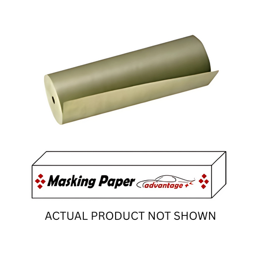 ADV.62012 12" Econo Green Masking Paper, a durable, machine-finish masking paper designed for efficient paint protection and surface masking, ensuring clean masking lines and reduced bleed-through.
