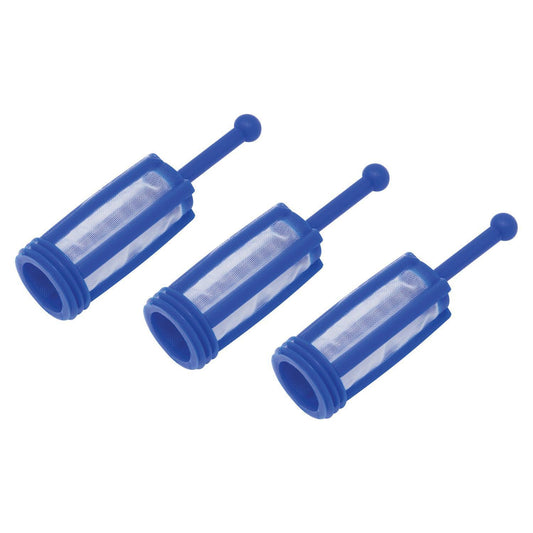 AES 150-34 Fine Mesh Gravity Feed Paint Strainers – Set of 3 Blue Filters for Spray Guns