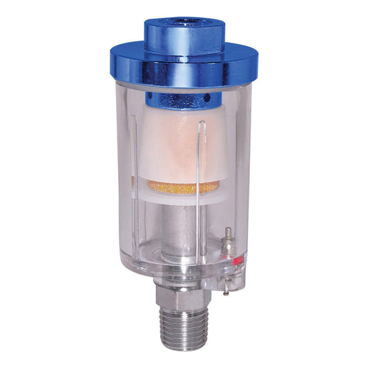 AES 320 inline air and water separator with clear reservoir and 1ll4inch connections