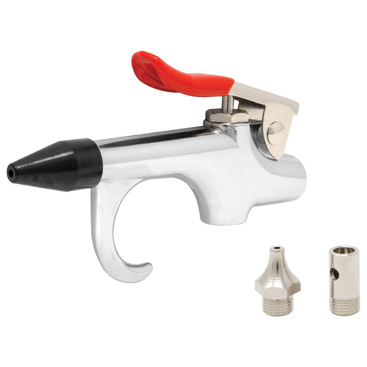 AES.336 Rubber Tip Blow Gun, a high-performance air tool designed for precise air pressure control in cleaning, drying, and debris removal applications, ensuring safe operation with a mar-free rubber nozzle.